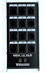 Painel Medusa 12 Vias XLR sem conectores 1 saída - WIRECONEX