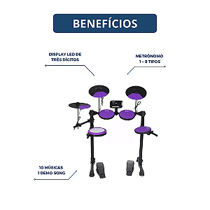 Bateria Eletronica VM-9 Virtual Mesh 9 Waldman