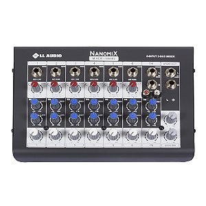 Mesa de Som Analógica 8 Canais NA 802 - LL Audio