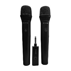 Microfone Duplo Sem Fio Profissional Ar200 Preto - Leson
