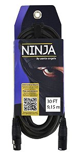 Cabo De Microfone Ninja Lw B 30ft Xlrm X Xlrf - Santo Ângelo