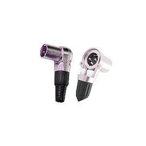 CONECTOR XLR MACHO 90 PROFISSIONAL 3 POLOS GCA040 CS903 CUSTOM SOUND
