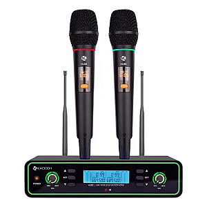 Microfone Sem Fio Duplo Recarregável Kadosh K 422m Rec