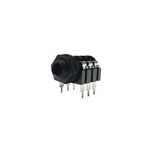 Conector Jack P10 Fêmea Stereo Cs403 - Custom Sound