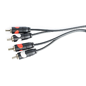 Cabo Áudio 2 Rca X 2 Rca Ca2 2m Preto