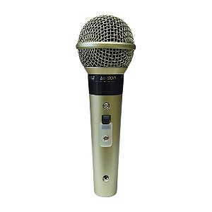 Microfone De Mão Profissional Sm58 Plus Champanhe – Leson