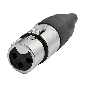 Conector Xlr Linha 3 Polos Femea Sas Lp3f Pr Santo Angelo