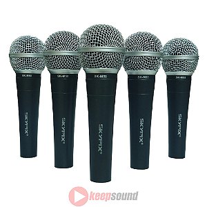 Kit 5 Microfones Profissionais de Mão SK-M58-5- SKYPIX