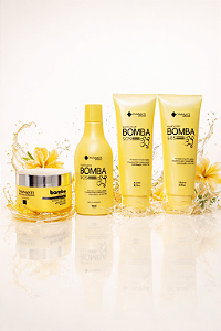 Kit Bomba com Shampoo, Condicionador, Leave-In e Máscara