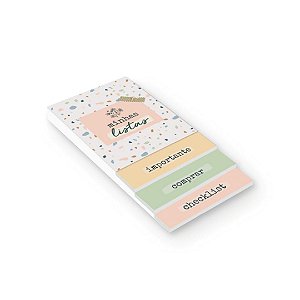 Bloco Anotações Minhas Listas Terrazzo - Cor Unica