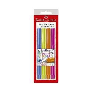 Caneta FABER-CASTELL Fine Pen Estojo c/ 4 cores