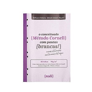 Bloco P/ Fichario Linhas Brancas Colegial/B5 Metodo Cornell