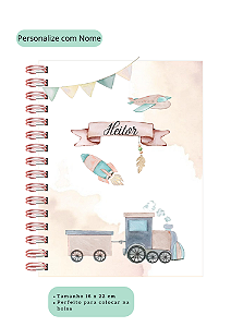 Caderneta de Vacina Personalizada Trem