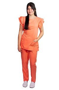 Scrubs Cirúrgico Feminino Alice Pêssego