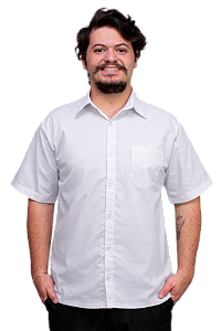 Camisa Social Masculina Manga Curta