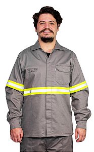 Camisa de Segurança NR10 Antichama - Cinza