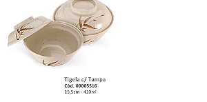 Tigela Com Tampa Bamboo Bege