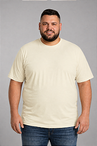 Camiseta Plus Size PV Malha Fria Bege