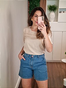 Shorts jeans curto