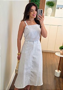 Conjunto listrado azul