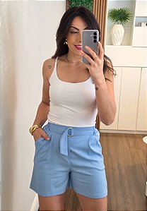Shorts viscolinho azul