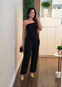 Calça reta alfaiataria preta