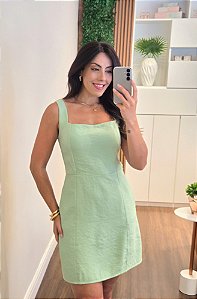 Vestido amarração verde