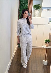 Conjunto Tricô Fio Mousse Mescla