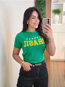 Camiseta Brasil Verde Viscose