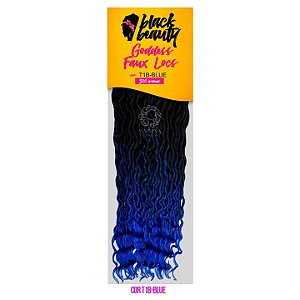 Goddess Faux Locs 300g - BLACK BEAUTY  COR T1B-BLUE