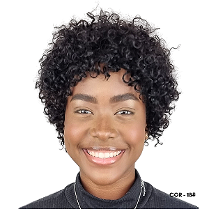 Lace Wig Humana Cacheada Carol - Beauty Hair (Cor 1B)