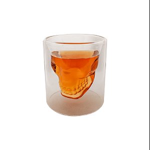 Copo Vidro Caveira Shot 75ml