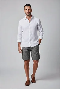 Bermuda Casual Linho com Algodão