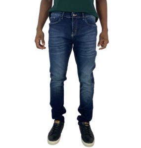 Calça Slim Used Com Bigode A Laser