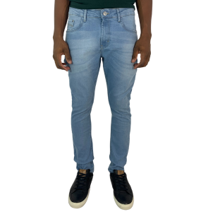 Calça Slim Puídos Nas Bordas Dos Bolsos