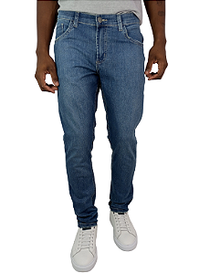 Calça Skinny Puídos Na Barra e Bolso