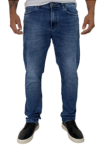 Calça Slim Bolso Trans. Com Filigrana