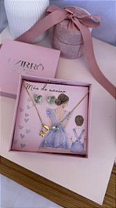 CONJUNTO MÃE DE MENINO CORAÇÃO AZUL