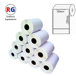 Etiqueta Adesiva Couchê 100x150 - 10 rolos