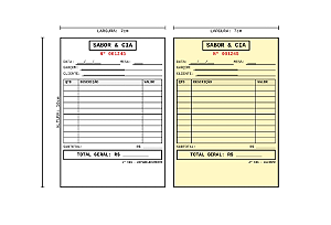 Comanda Personalizada 10x7cm Auto-Copiativa Numerada 50x2 vias