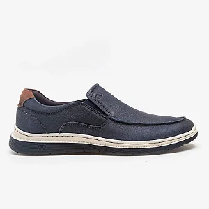 MOCASSIM LEAVE SLIP NAVY DEMOCRATA