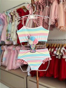 Maiô Sorvetinho Pompom Candy Collor