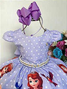 Vestido Infantil Temático Princesinha Sofia