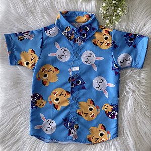 Camisa Temática Bolo Fofos Azul