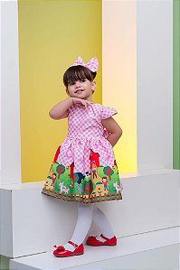 Vestido Temático Fazenda Rosa