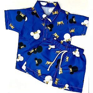 Conjunto Mauricinho Mickey Realeza