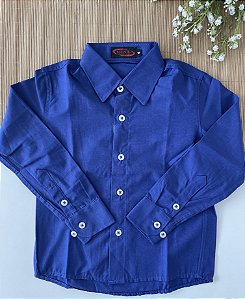 Camisa Infantil ML Azul Royal