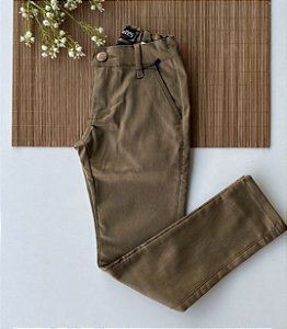 Calça Esport Infantil Acetinado Caqui