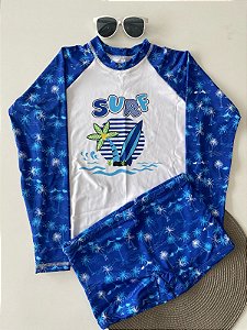 Roupa de Banho Infantil Surf Azul Bic
