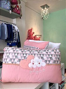 Kit Berço Star Nuvem Rose
